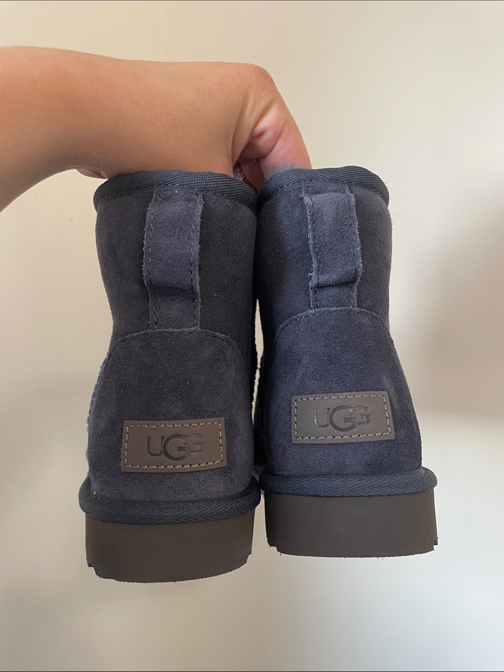 UGG Short Suede Boots in Navy Blue